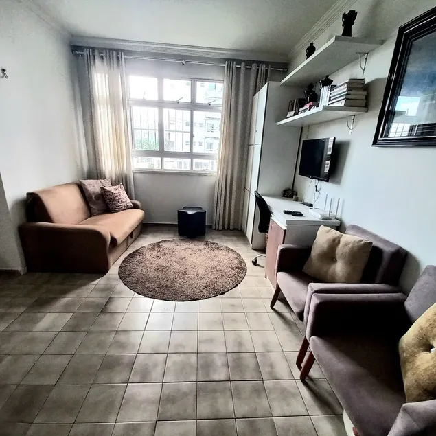 Apartment with living room, kitchen, 2 bedrooms, service area, garage, 2 km from Praia Negra beach. - Image 1