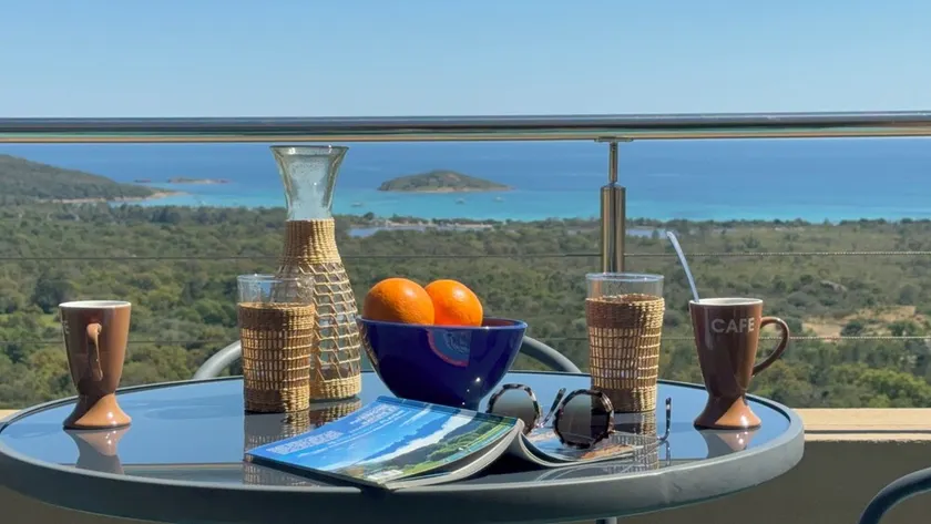 Exceptional sea view. Not overlooked, 10 minutes from Porto Vecchio, heated pool - Image 1