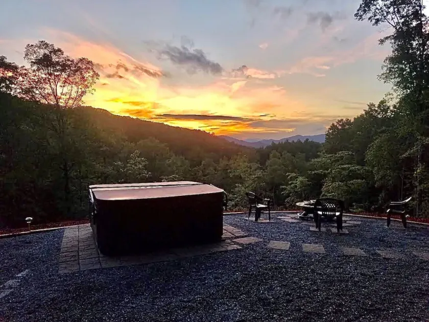 Sunset View over the Mountains! Rustic Cabin w/ Hot Tub - Image 1