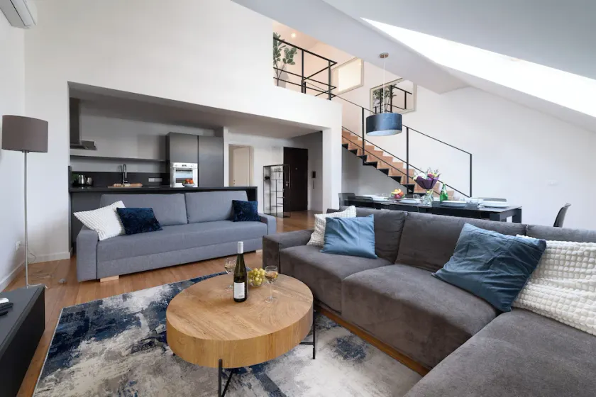 Two-level 3BR Apartment with a Terrace I AC I Balcony I Vltava River - Image 1