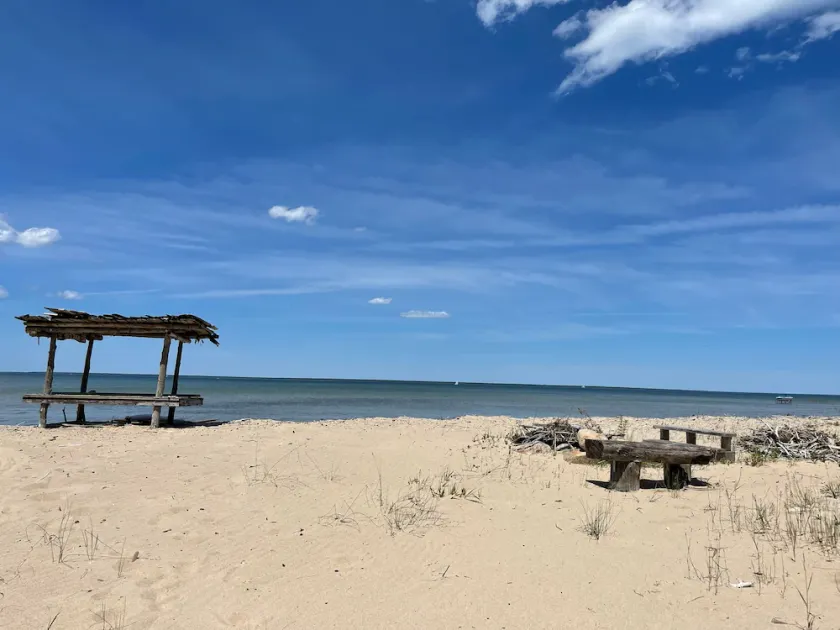 4+ acres with 100 feet of sugar sand beach on Lake Huron - Image 1
