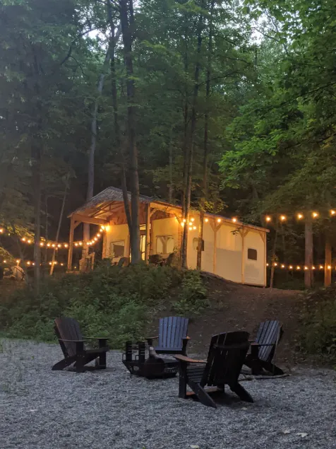 Custom design Safari Tent overlooking a serene running creek & natural waterfall - Image 1