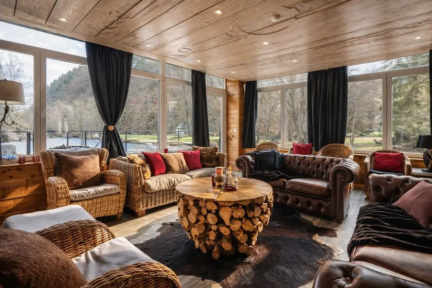 Beautiful waterfront house with heated indoor pool, sauna, terrace. - Image 1