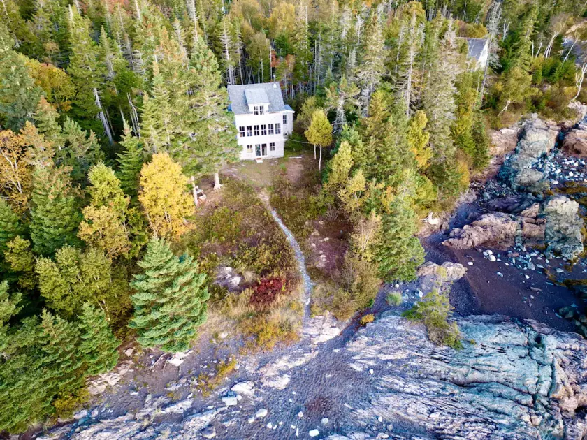 Beautiful ocean-front home, wooded seclusion, private beach on Maine Bold Coast - Image 1