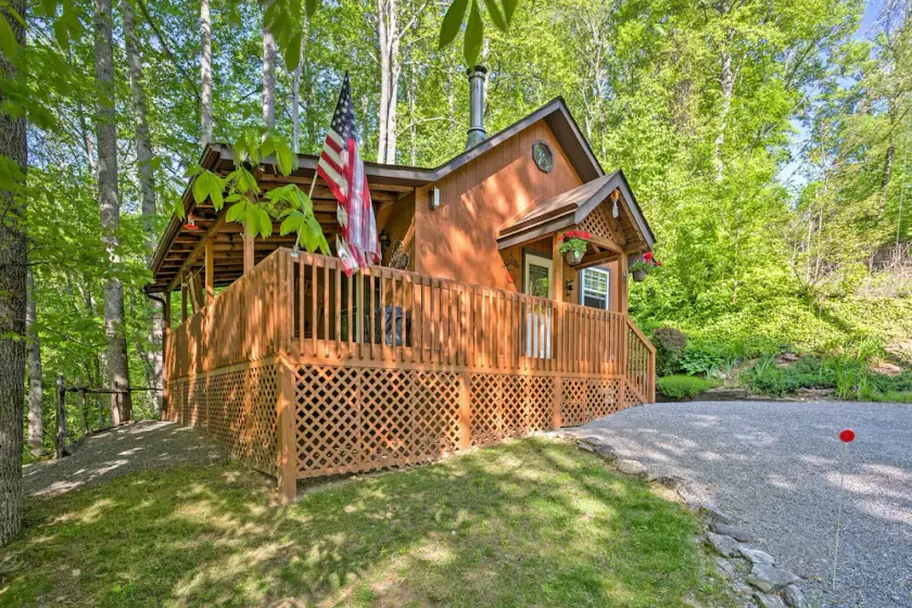 HONEYMOON CABIN - 37% de réduction sur le spa WIFI, PUITS DE POMPIERS, ~ A / C ~ CREEK, 2 MIN DE MAGGIE. - Image 1