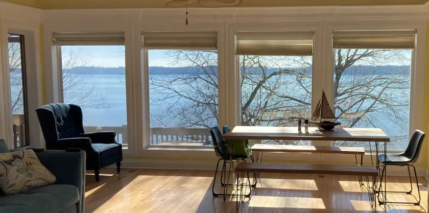 Lake Wheeler waterfront home with panoramic views - Image 1