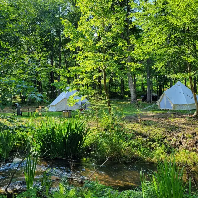 Creekside Group Glamp Site at Big Rock Creek! - Image 1