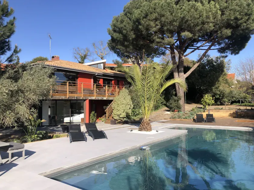 Villa, pool, 200 m from Eyrac beach, south-facing terrace, like a lodge. - Image 1