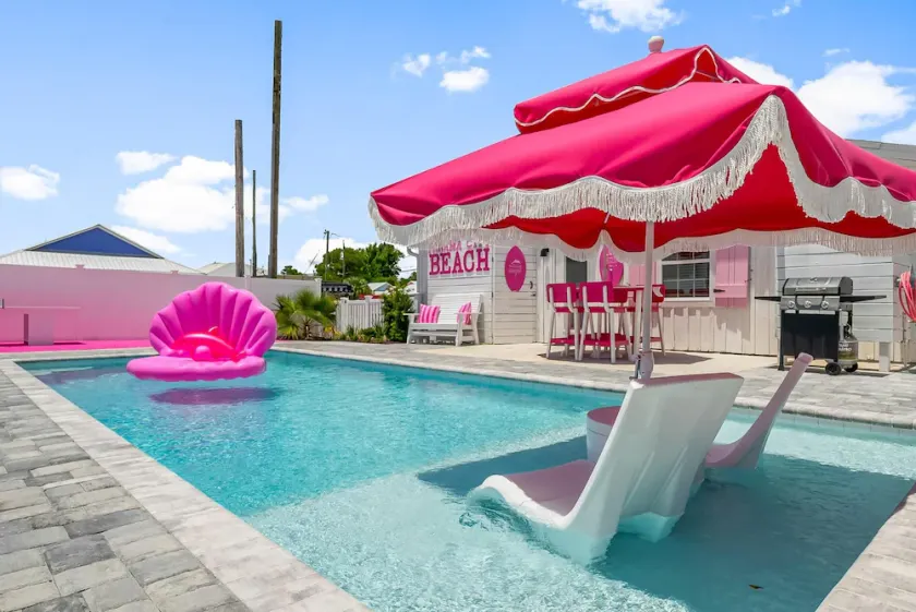 Pink Prerogative Beach Bungalow with Private Pool - Image 1