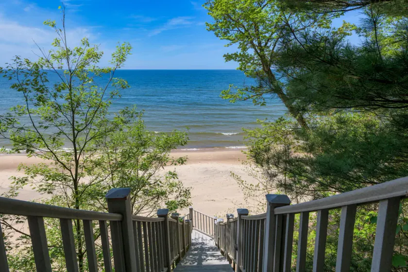Gebhard Chalet - Charming, private, beachfront chalet nestled in a wooded dune on Lake Michigan - Image 1