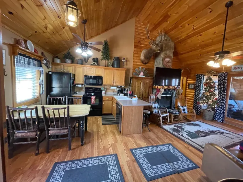 3 bed Log Cabin, w/2 Jacuzzi, 1 mi to SDC,  pool, nature trails, private lake - Image 1