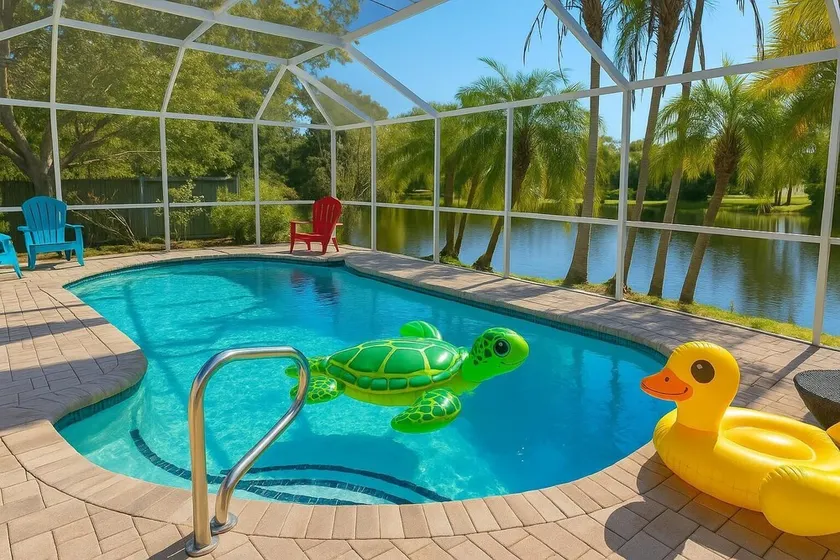 3/2 Lakefront Pool Home ☀️ NW Bradenton ☀️ Pool South Exposure - Image 1