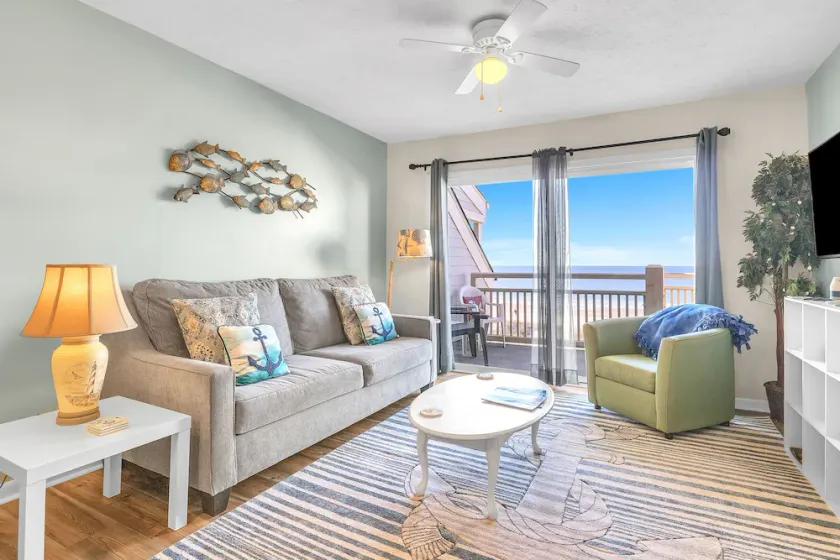 Anchors Away: Oceanfront Condo with Community Pool, Close to Oak Island Pier - Image 1