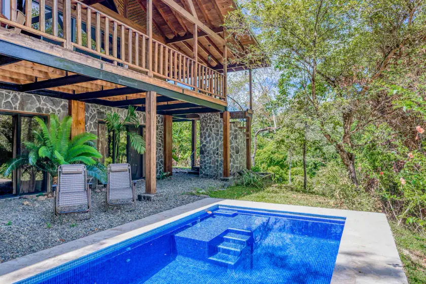Rustic mountain-view home near the beach with private pool, deck, W/D, & WiFi - Image 1