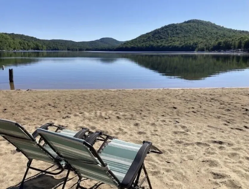 Old Timberline Inn - Lake Front Home with PRIVATE Sandy Beach Pine Lake NY   - Image 1