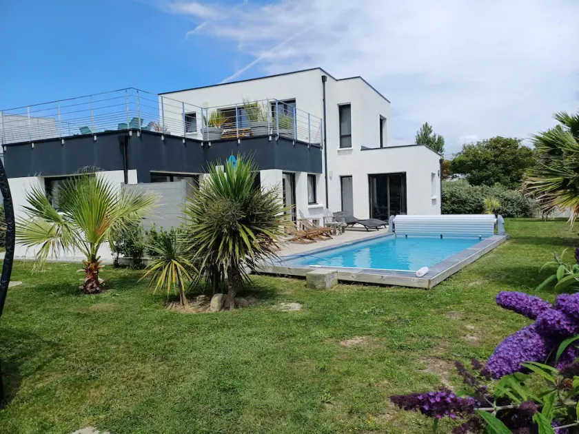 Neuheit 4 * Ferienhaus zwischen La Torche und Pors Carn mit Pool. - Image 1