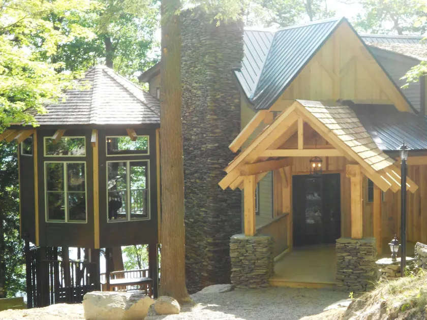 Timberframe Spa Lodge i skoven ved Skaneateles Lake, NY - Image 1