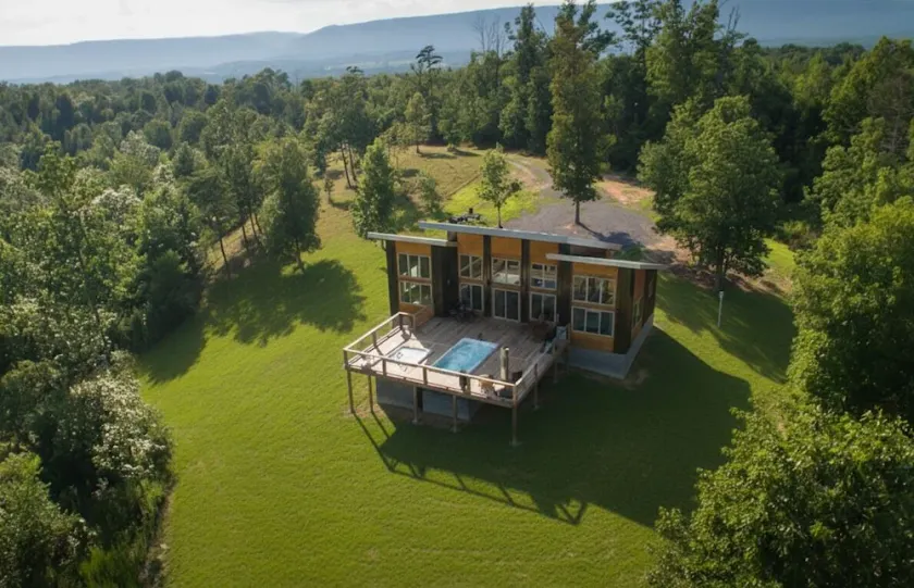 Zeitgenössisches Haus, Private 12 Hektar mit Aussicht, ALL YEAR SWIM SPA & HOT TUB - Image 1