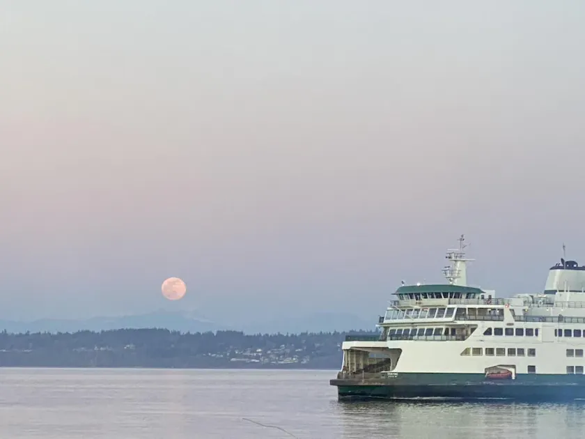 Beach house with views of Puget Sound, ferry, North Cascades, Mt Baker, Rainier. - Image 1