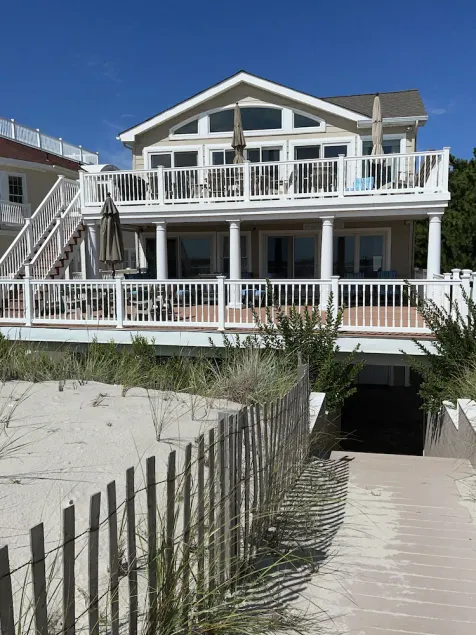 Seven bedroom Ocean Front, on the dunes at Brant Beach, with private beach path. - Image 1