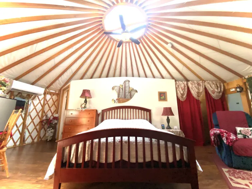 Mystical Rose is a whimsical flower themed  & fully furnished Yurt. - Image 1