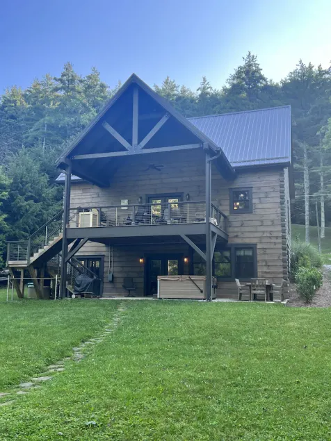 Sweets River Nest-riverfront/tube/hot tub/log cabin-fishing- Valle Crucis/App ST - Image 1