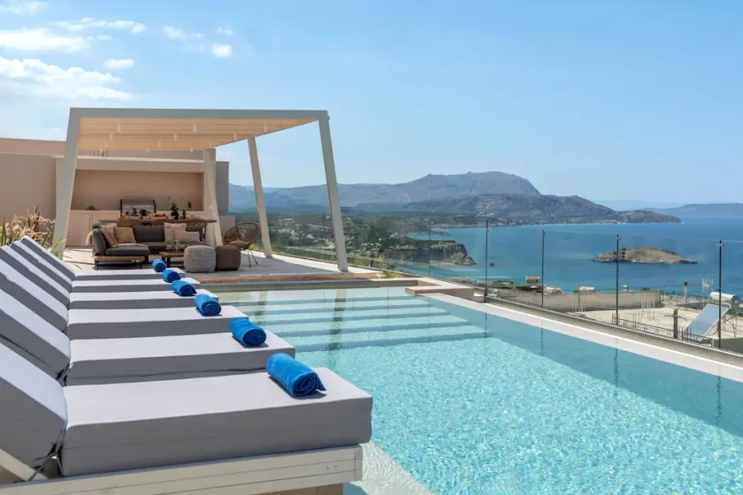 Seaview Lux - Modern vacation rental with private pool in Plaka, Crete - Image 1