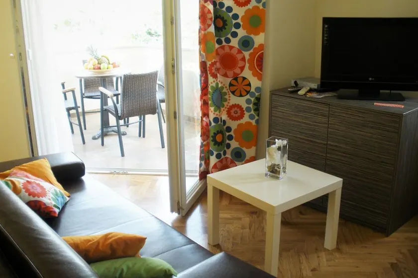 Charming Family Apartment, Baska view, 150m from the sandy beach - Image 1