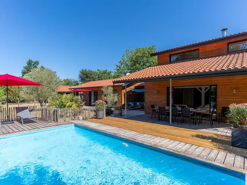 Villa familiale 10 pers. à Biscarrosse avec piscine chauffée, près du lac et des pistes cyclables - FR-1-319-488 - Image 1