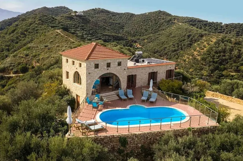 Cretan Stone Villa, A/C, Private Pool, Spectacular 360° Views of the Countryside, Coastline & Sea! - Image 1