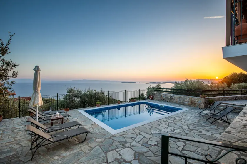 Pool Villa -Anastasia-sea views,sunset,wifi,near the village & the port - Image 1