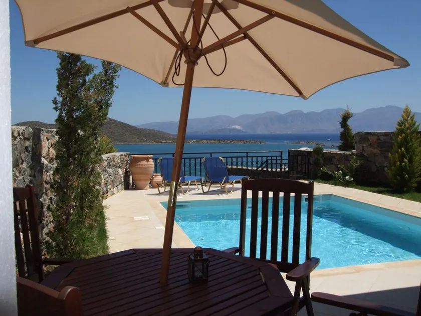 Elounda, private pool, near beach and shops, stunning views facing the sea - Image 1