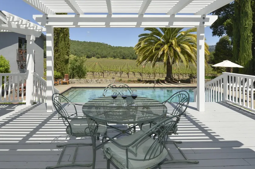 St. Helena, walk to town, on vineyard, pool, one acre/private, Permit STR25-001 - Image 1