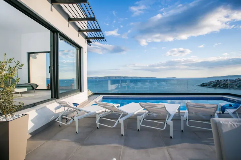 Holiday home Olive Exclusive - 8 people, heated pool, Okrug Gornji, sea view - Image 1