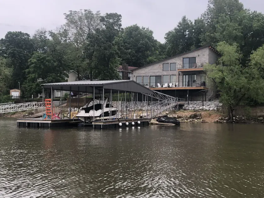 Modern waterfront home on Monkey Island with dock - Image 1