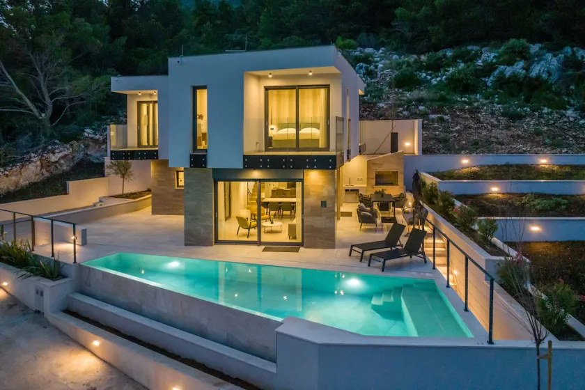 Beachfront Luxury Villa Luce, featuring a heated pool, fitness area, and sauna - Image 1