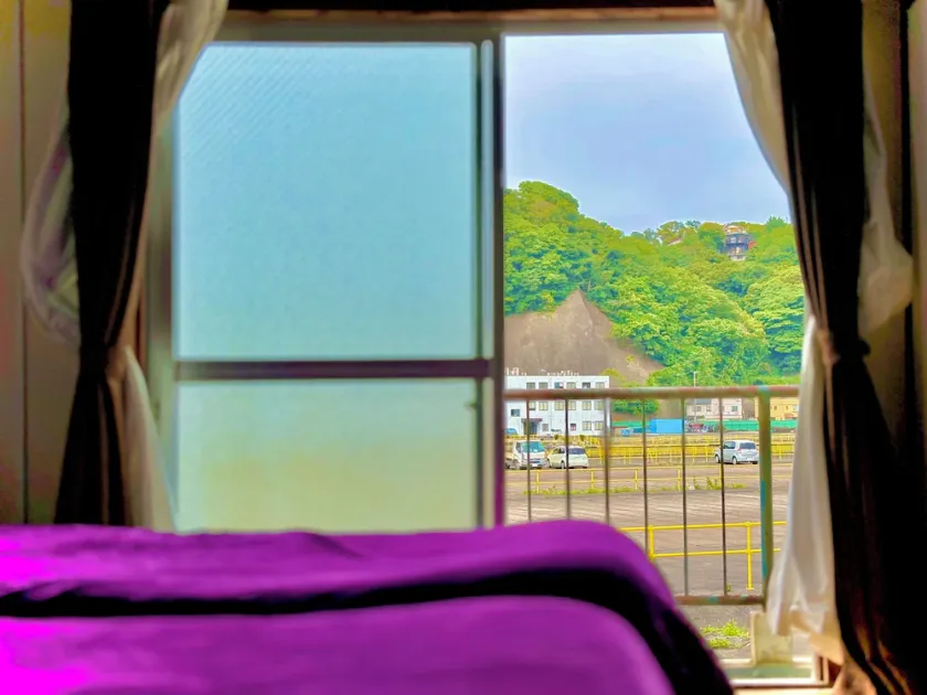 Retro Romantic Room! Private rooftop room with a view of Tokyo Bay beyond the Uraga Dock. - Image 1