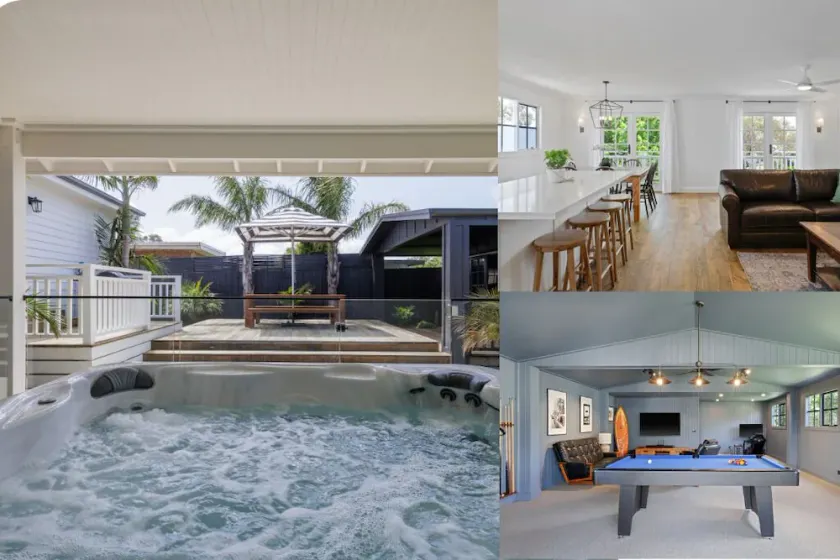 Spa jacuzzi, modern, stylish, separate games room, backyard, fully fenced - Image 1