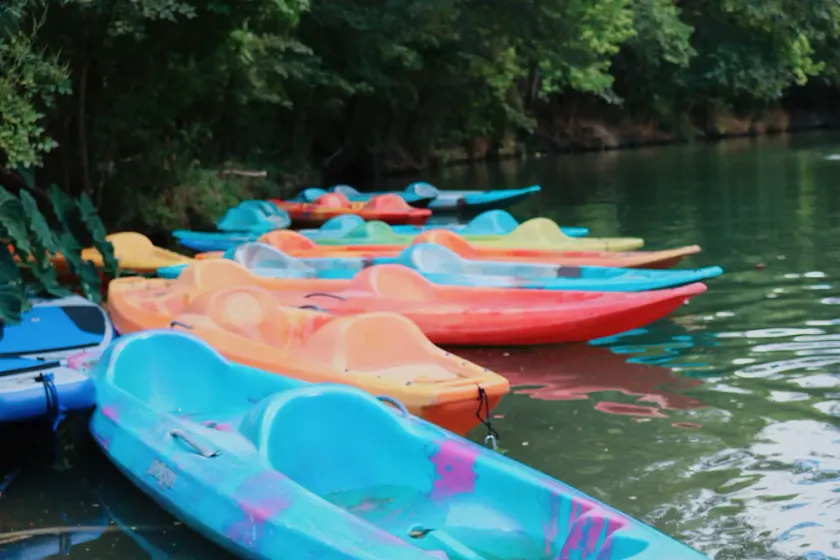 Poolside Glamping Cabin by creek with kayaking, paddle boarding, hot tub! - RCA - Image 1