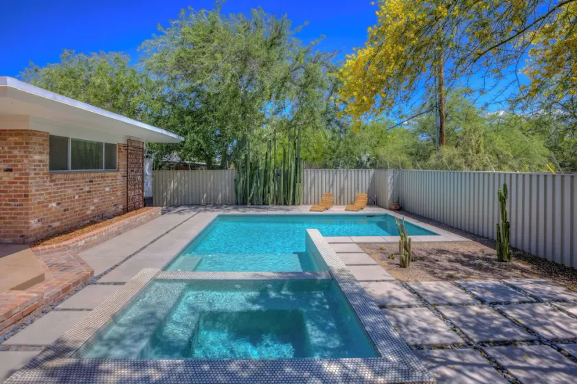 Peaceful Mid-Century Retreat with Pool and Hot Tub - Image 1