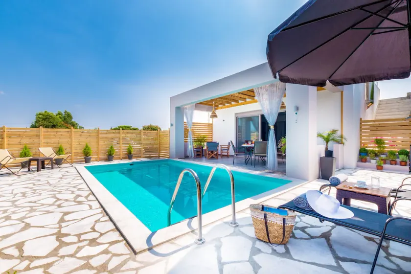 Luxurious Μodern Beachfront Villa with Private Swimming Pool ideal for Family - Image 1