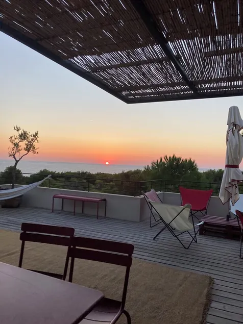 Stor moderne villa Korsika, Marine de Davia, 5 'gang fra stranden - Image 1