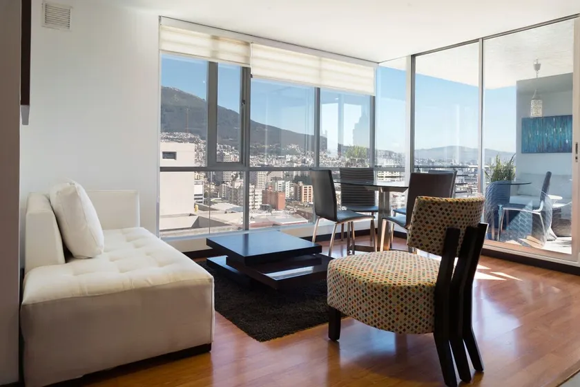 PANORAMIC VIEW TO THE CITY AND PICHINCHA VOLCANO, THE HEART OF QUITO 1003 - Image 1
