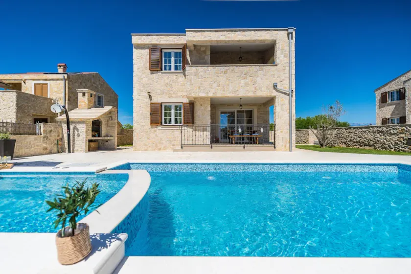 New stone villa with pool near the beach - TRAVELER Reiseburo Krk - ID 2372 - Image 1