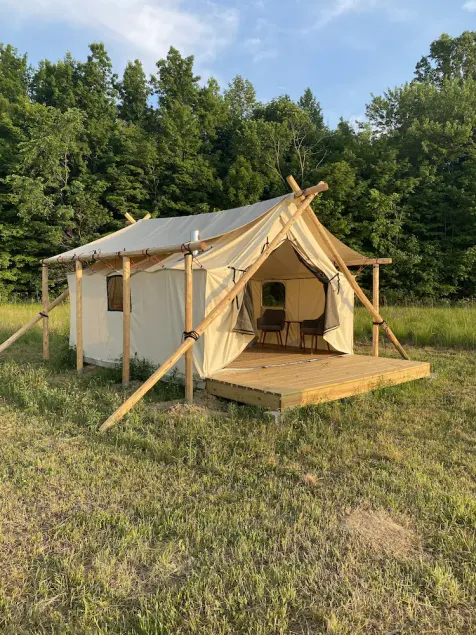 Luxury Safari Tent in South Haven Michigan, Off Map Glamping - Image 1