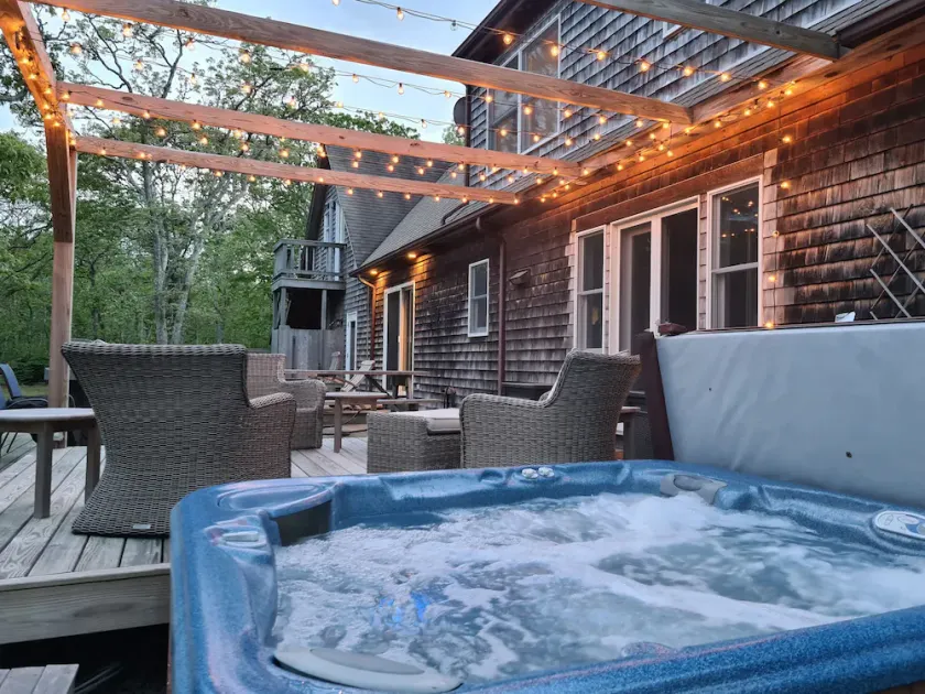Chappaquiddick retreat-outdoor shower, hot-tub, decks, central AC-close to beach - Image 1