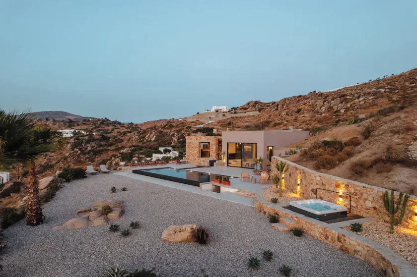 Aegean Escape: Designer Villa with Pool and Jacuzzi near Plaka Beach. Incredible sea and mountain views! - Image 1