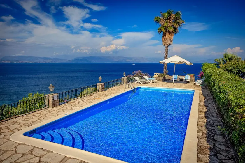 Classy Villa Aphrodite with Pool, Sea & Castle Views - 5 min drive from Center - Image 1
