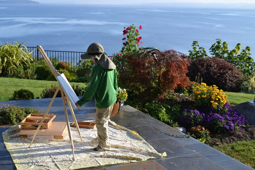 Moderne Bainbridge Island Home med udsigt over havet og Seattle Skyline - Image 1