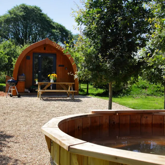 Wild Luxury Buttercup Glamping Pod with WoodFired Hot Tub in quiet rural setting - Image 1